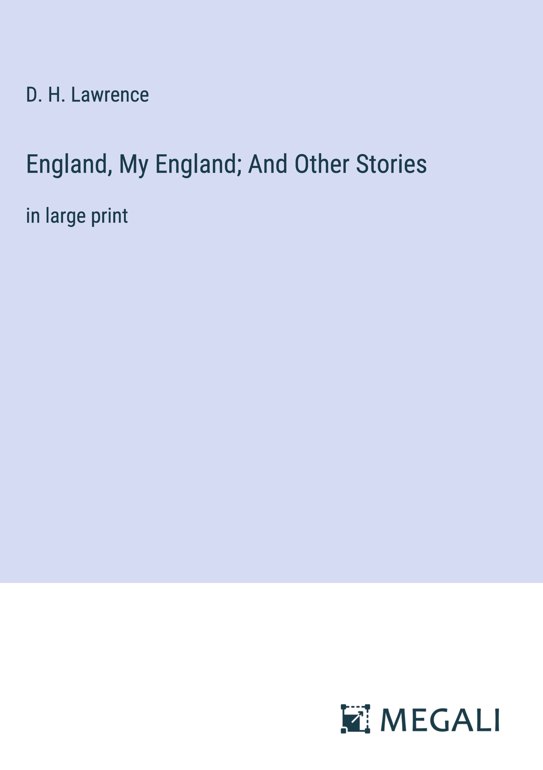 Cover of England, My England