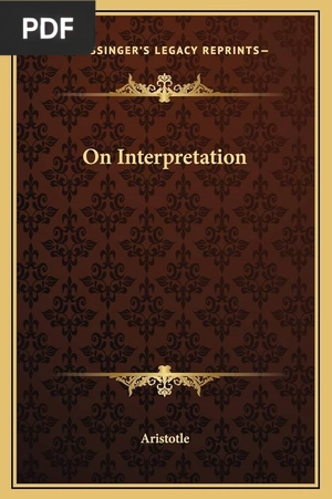 Cover of On Interpretation
