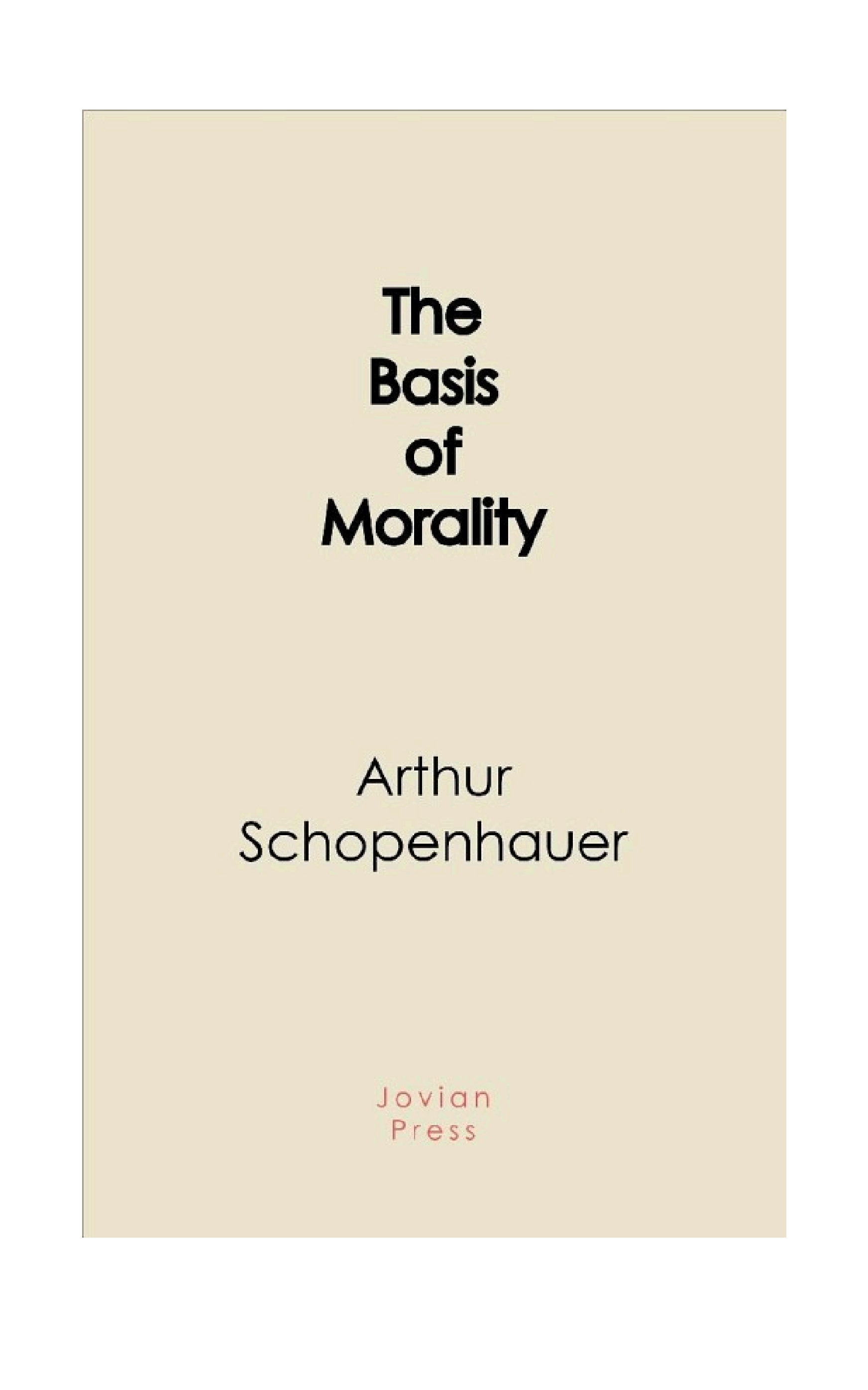Cover of The Basis Of Morality