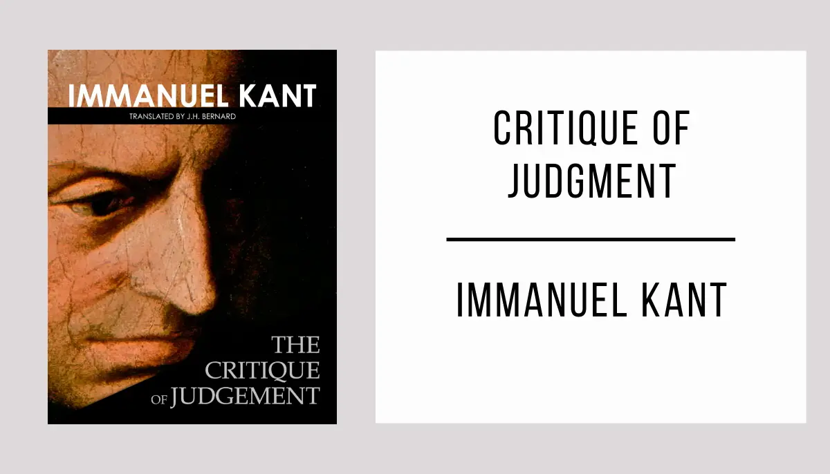 Critique of Judgment by Immanuel Kant