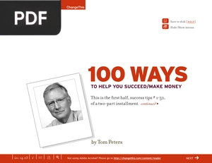 100 Ways, to help you succeed/make money