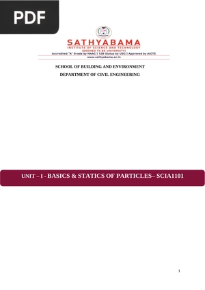 Basics and Statics of Particles