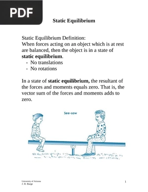 Static Equilibrium
