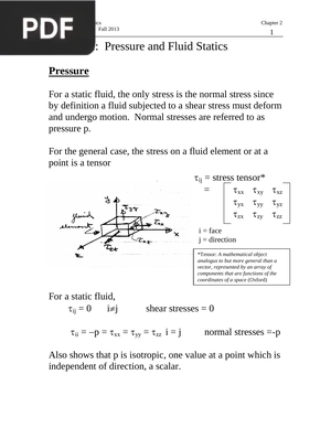 Pressure and Fluid Statics