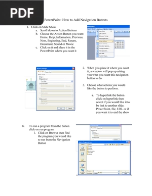 PowerPoint How to Add Navigation Buttons (Article)