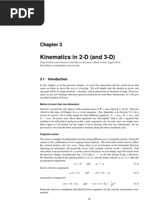 Kinematics in 2 D and 3 D