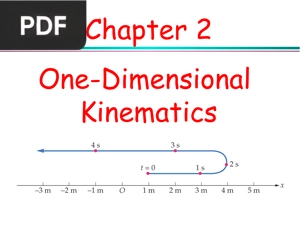 One Dimensional Kinematics (Presentation)