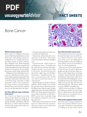Bone Cancer (Article)