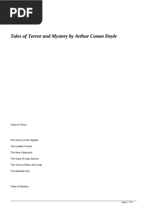 Tales of Terror and Mystery