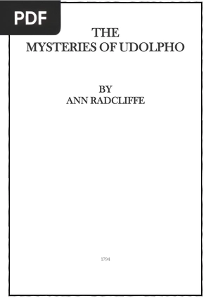 The Mysteries of Udolpho