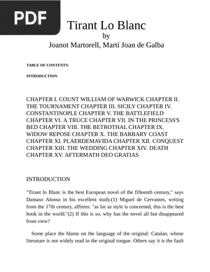 Tirant Lo Blanc