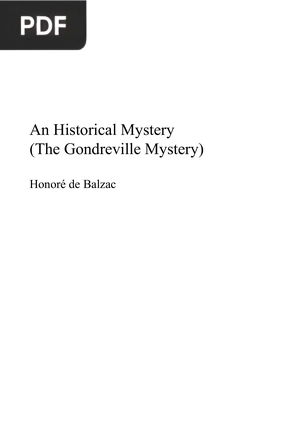 An Historical Mystery (The Gondreville Mystery)