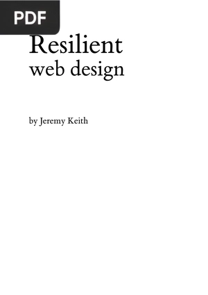 Resilient web design