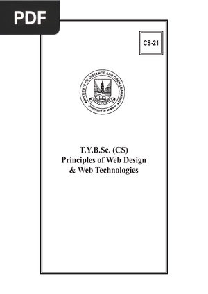 T.Y.B.Sc. (CS) Principles of Web Design & Web Technologies