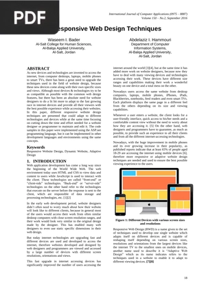 Responsive Web Design Techniques (Article)