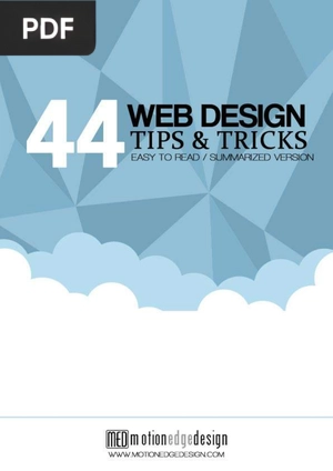 44 web design tips and tricks (Article)