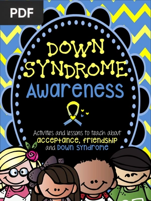 Down Syndrome awareness. Activities and lessons to teach about acceptance, friendship and Down syndrome