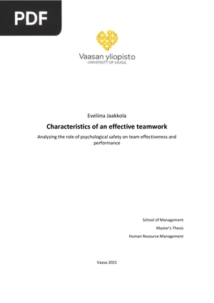 Characteristics of an effective teamwork