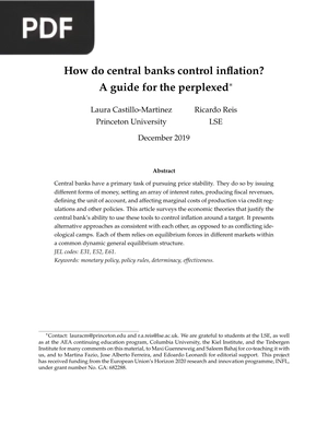 How do central banks control inflation? A guide for the perplexed