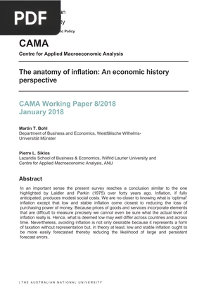 The anatomy of inflation: An economic history perspective