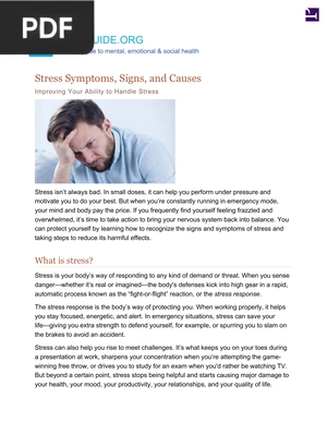 Stress Symptoms, Signs, and Causes