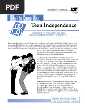 What to Know About Teen Independence (Article)