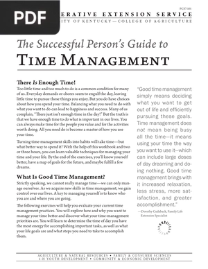 The Successful Person’s Guide to Time Management
