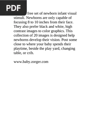 Set of newborn infant visual stimuli