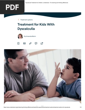 Treatment for Kids With Dyscalculia