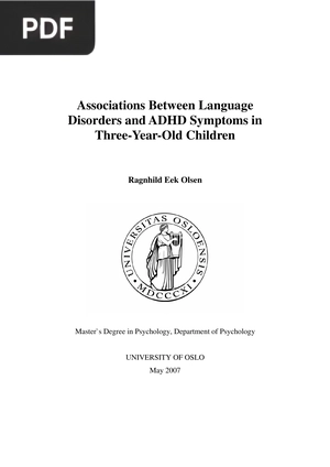 Associations Between Language Disorders and ADHD Symptoms in Three-Year-Old Children