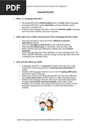 Language Disorder (Article)