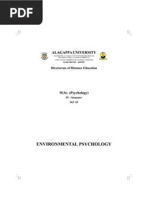 Environmental psychology