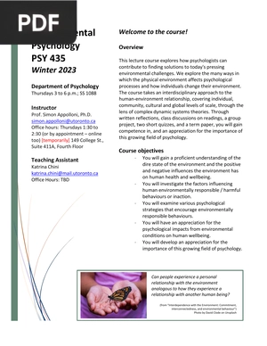 Environmental Psychology (Article)