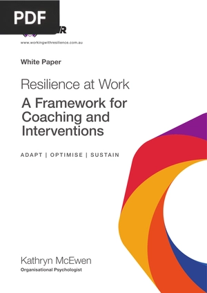 Resilience at Work. A Framework for Coaching and Interventions
