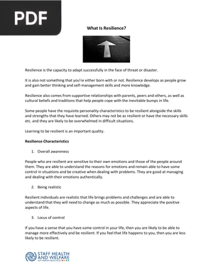 What Is Resilience? (Article)