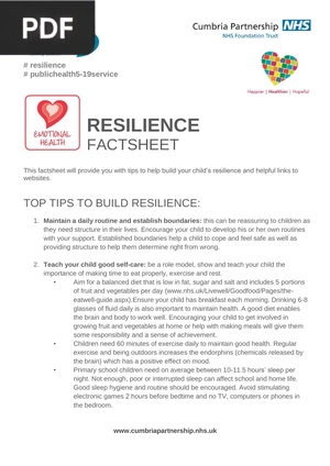 Resilience factsheet (Article)