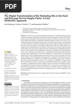 The Digital Transformation of the Marketing Mix in the Food and Beverage Service Supply Chain - A Grey DEMATEL Approach