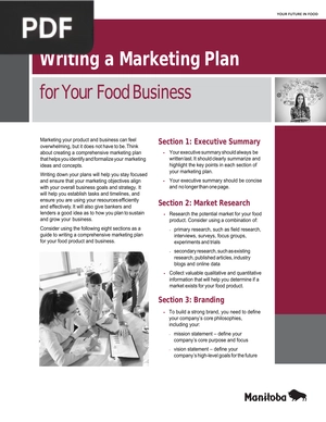 Writing a Marketing Plan for Your Food Business (Article)
