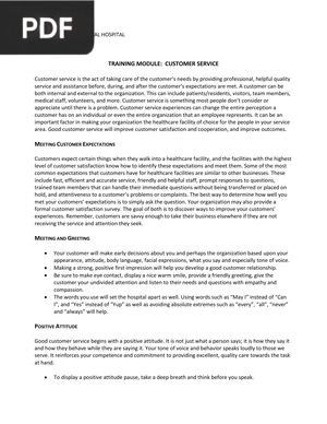 Training Module: Customer Service (Article)