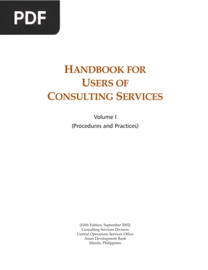 Handbook For Users Of Consulting Services - Procedures and Practices