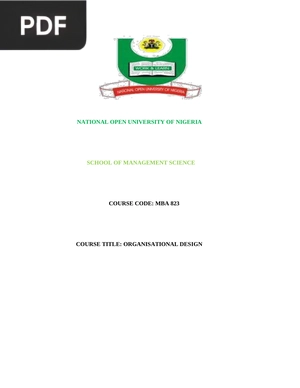 Organisational Design