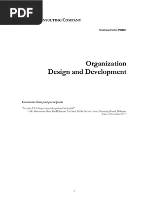 Organization Design and Development (Article)