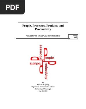 People, Processes, Products and Productivity