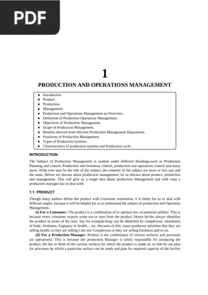 Production and operations management