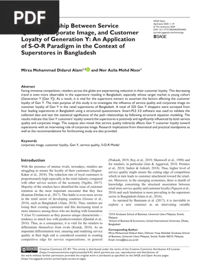 The Relationship Between Service Quality, Corporate Image, and Customer Loyalty of Generation Y