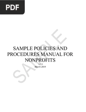 Sample policies and procedures manual for nonprofits