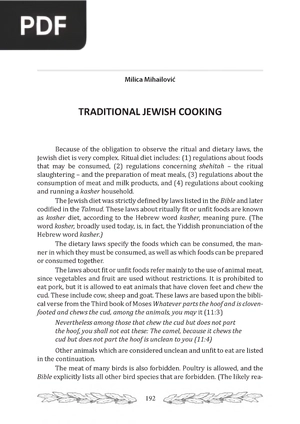 Traditional jewish cooking