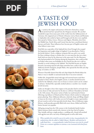 A taste of jewish food (Article)