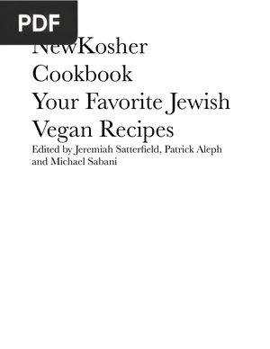 NewKosher  Cookbook  Your Favorite Jewish  Vegan Recipes