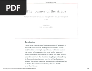 The Journey of the Arepa